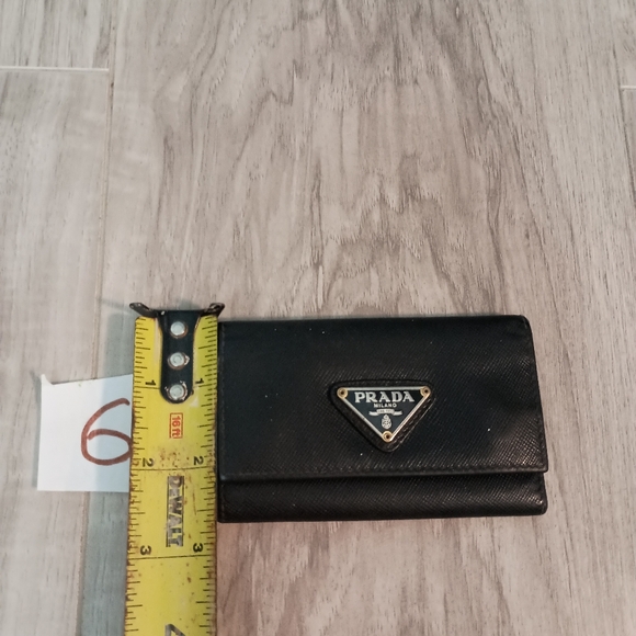 PRADA triangle Plate Tri-fold 6 rows Key Case - Picture 9 of 9